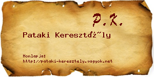Pataki Keresztély névjegykártya